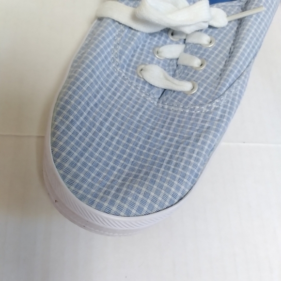 Keds Women's Blue and White Gingham Lace Up Low Top Sneakers Size 8.5 - Picture 3 of 12